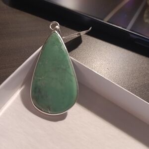 Elegant Green Teardrop Pendant